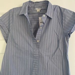 J.Crew factory NWT navy stipe button up.
